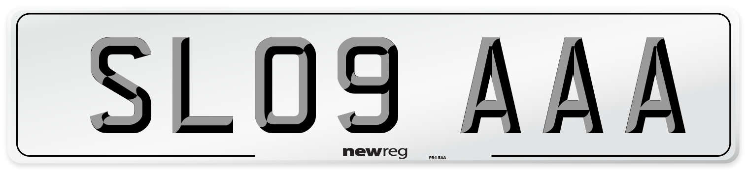 SL09 AAA Number Plate from New Reg